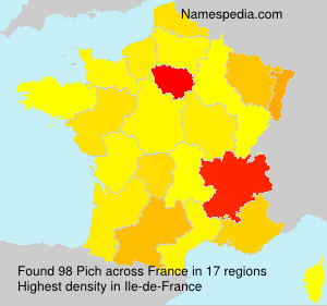Surname Pich in France