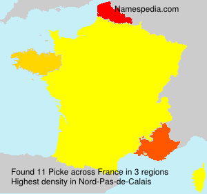 Surname Picke in France Surname Picke in France