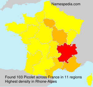 Surname Picolet in France Surname Picolet in France
