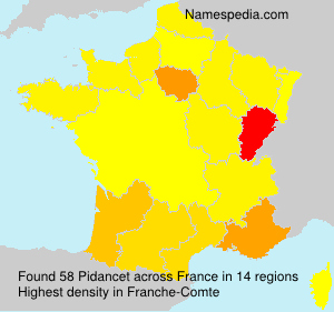 Surname Pidancet in France Surname Pidancet in France