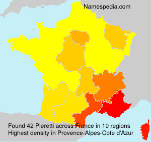 Surname Pieretti in France