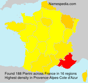 Surname Pierini in France Surname Pierini in France