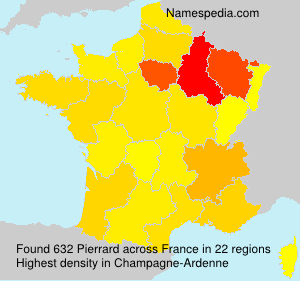 Surname Pierrard in France Surname Pierrard in France