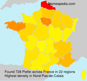 Surname Piette in France Surname Piette in France