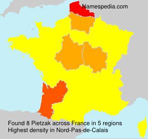 Surname Pietzak in France Surname Pietzak in France