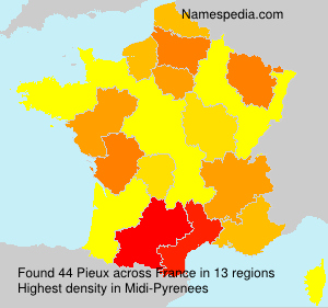 Surname Pieux in France Surname Pieux in France