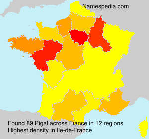Surname Pigal in France Surname Pigal in France
