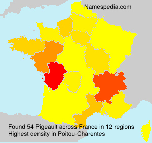 Surname Pigeault in France Surname Pigeault in France