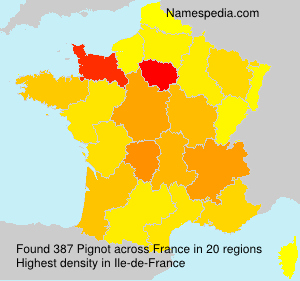 Surname Pignot in France Surname Pignot in France