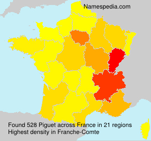 Surname Piguet in France Surname Piguet in France