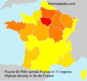 Surname Pillin in France Surname Pillin in France