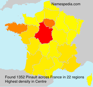 Surname Pinault in France Surname Pinault in France