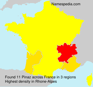 Surname Pinaz in France Surname Pinaz in France