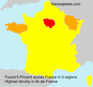 Surname Pincent in France