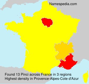 Surname Pinci in France Surname Pinci in France