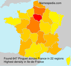 Surname Pinguet in France Surname Pinguet in France