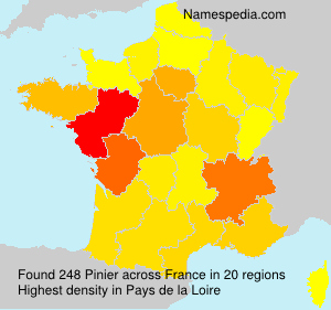 Surname Pinier in France Surname Pinier in France