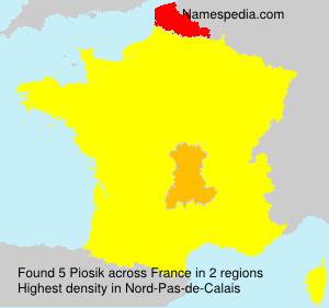 Surname Piosik in France Surname Piosik in France