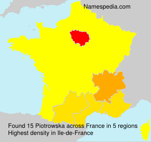 Surname Piotrowska in France Surname Piotrowska in France