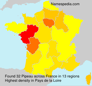 Surname Pipeau in France Surname Pipeau in France