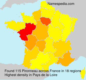 Surname Pironneau in France Surname Pironneau in France