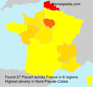 Surname Piscart in France Surname Piscart in France