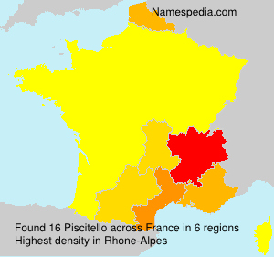 Surname Piscitello in France Surname Piscitello in France
