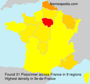 Surname Pissonnier in France Surname Pissonnier in France