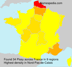 Surname Pissy in France Surname Pissy in France