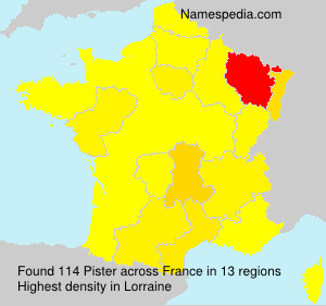 Surname Pister in France Surname Pister in France