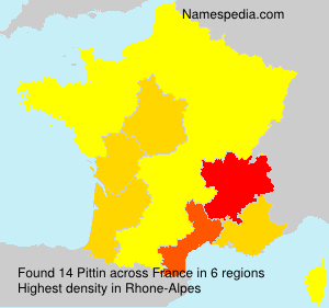 Surname Pittin in France Surname Pittin in France