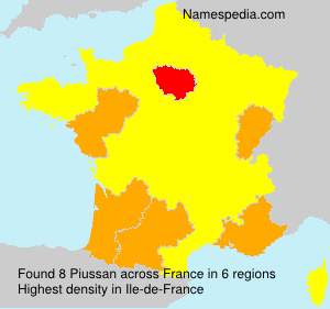 Surname Piussan in France Surname Piussan in France