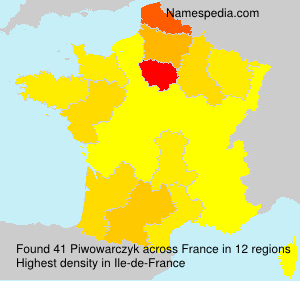 Surname Piwowarczyk in France Surname Piwowarczyk in France