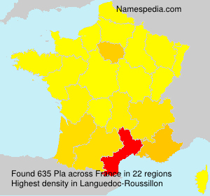 Surname Pla in France Surname Pla in France