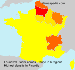 Surname Plader in France Surname Plader in France