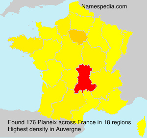 Surname Planeix in France Surname Planeix in France