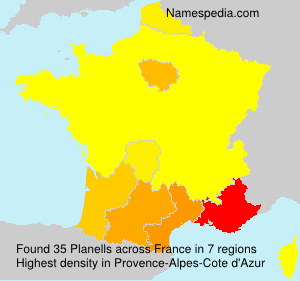 Surname Planells in France Surname Planells in France