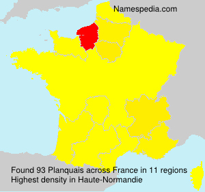 Surname Planquais in France