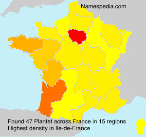 Surname Plantet in France Surname Plantet in France