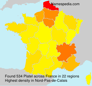 Surname Platel in France Surname Platel in France