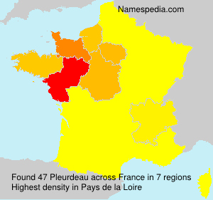 Surname Pleurdeau in France Surname Pleurdeau in France