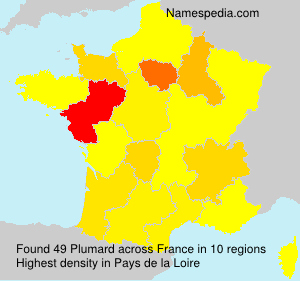 Surname Plumard in France Surname Plumard in France