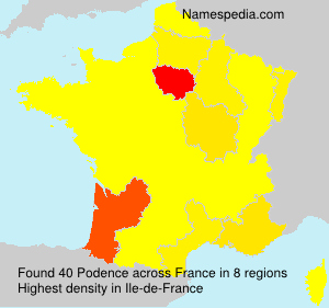 Surname Podence in France Surname Podence in France