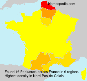 Surname Podlunsek in France Surname Podlunsek in France