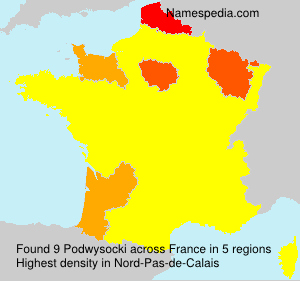 Surname Podwysocki in France Surname Podwysocki in France