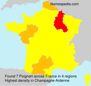 Surname Poignart in France Surname Poignart in France