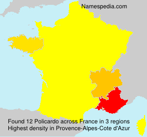 Surname Policardo in France Surname Policardo in France