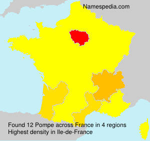 Surname Pompe in France Surname Pompe in France