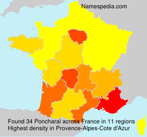 Surname Poncharal in France Surname Poncharal in France