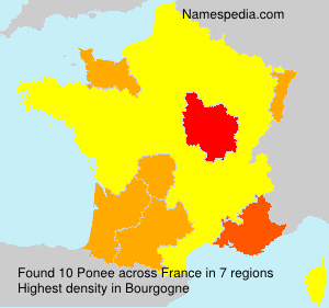 Surname Ponee in France Surname Ponee in France